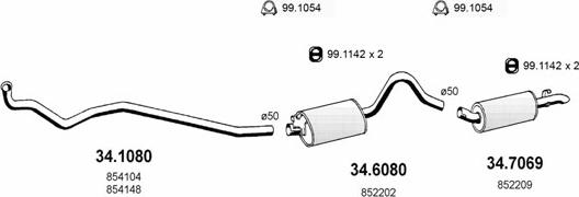 ASSO ART1649 - Sistem de esapament aaoparts.ro