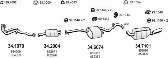 ASSO ART1644 - Sistem de esapament aaoparts.ro