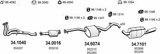 ASSO ART1645 - Sistem de esapament aaoparts.ro