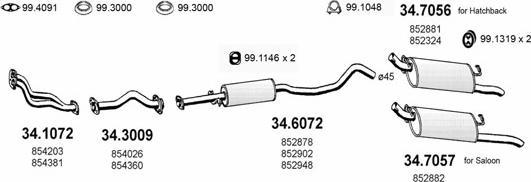 ASSO ART1641 - Sistem de esapament aaoparts.ro