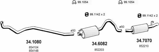ASSO ART1651 - Sistem de esapament aaoparts.ro
