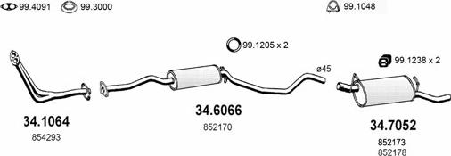 ASSO ART1615 - Sistem de esapament aaoparts.ro