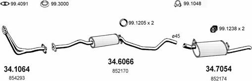 ASSO ART1616 - Sistem de esapament aaoparts.ro