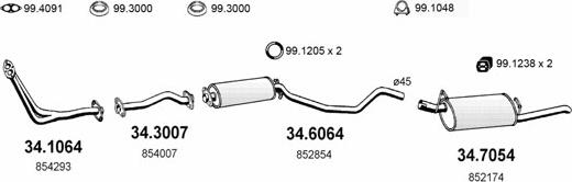 ASSO ART1618 - Sistem de esapament aaoparts.ro