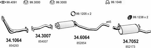 ASSO ART1617 - Sistem de esapament aaoparts.ro