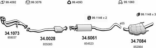 ASSO ART1638 - Sistem de esapament aaoparts.ro