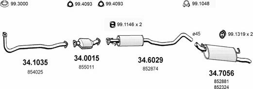 ASSO ART1621 - Sistem de esapament aaoparts.ro