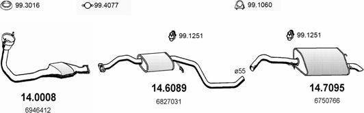ASSO ART1096 - Sistem de esapament aaoparts.ro