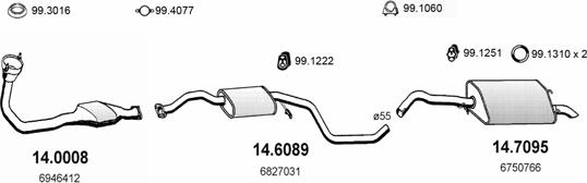 ASSO ART1056 - Sistem de esapament aaoparts.ro