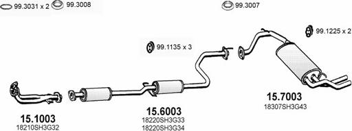 ASSO ART1136 - Sistem de esapament aaoparts.ro