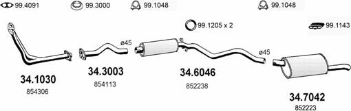ASSO ART1812 - Sistem de esapament aaoparts.ro