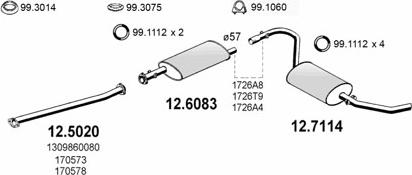 ASSO ART1830 - Sistem de esapament aaoparts.ro