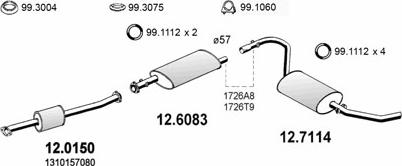 ASSO ART1831 - Sistem de esapament aaoparts.ro