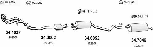 ASSO ART1824 - Sistem de esapament aaoparts.ro