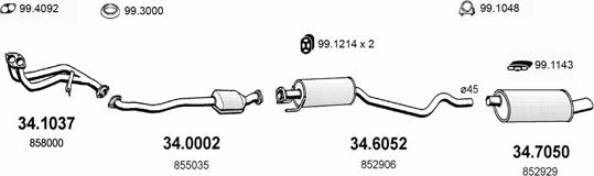 ASSO ART1825 - Sistem de esapament aaoparts.ro
