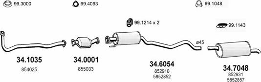 ASSO ART1823 - Sistem de esapament aaoparts.ro