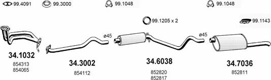 ASSO ART1790 - Sistem de esapament aaoparts.ro