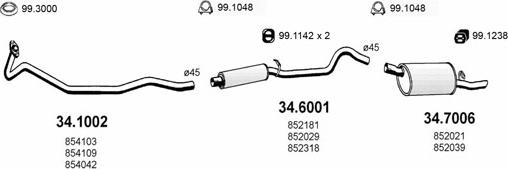 ASSO ART1792 - Sistem de esapament aaoparts.ro