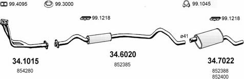 ASSO ART1764 - Sistem de esapament aaoparts.ro