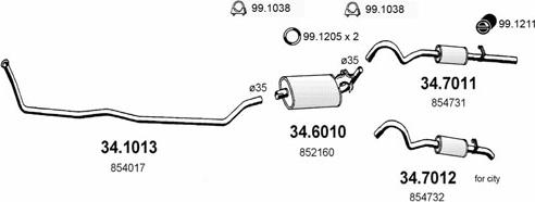 ASSO ART1760 - Sistem de esapament aaoparts.ro