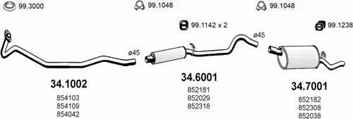 ASSO ART1767 - Sistem de esapament aaoparts.ro