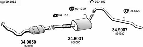 ASSO ART1704 - Sistem de esapament aaoparts.ro