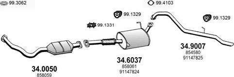 ASSO ART1705 - Sistem de esapament aaoparts.ro