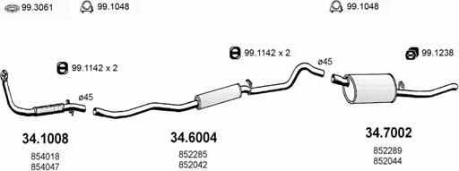 ASSO ART1708 - Sistem de esapament aaoparts.ro
