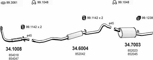 ASSO ART1710 - Sistem de esapament aaoparts.ro