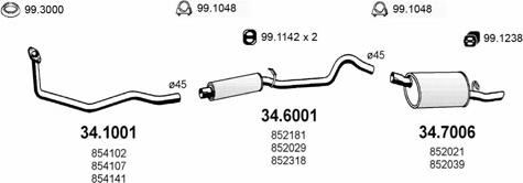 ASSO ART1713 - Sistem de esapament aaoparts.ro