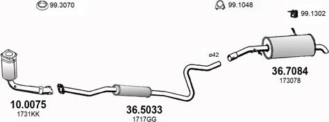 ASSO ART3901 - Sistem de esapament aaoparts.ro