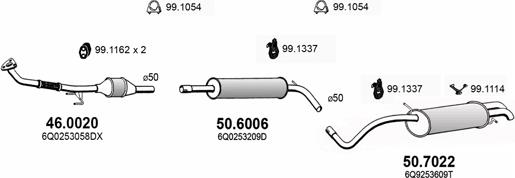 ASSO ART3633 - Sistem de esapament aaoparts.ro