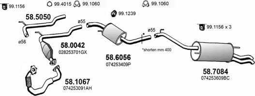 ASSO ART3844 - Sistem de esapament aaoparts.ro