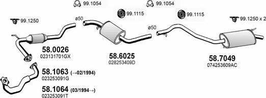 ASSO ART3841 - Sistem de esapament aaoparts.ro