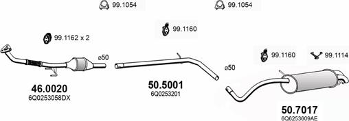 ASSO ART3792 - Sistem de esapament aaoparts.ro