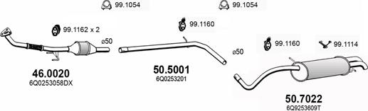 ASSO ART3728 - Sistem de esapament aaoparts.ro