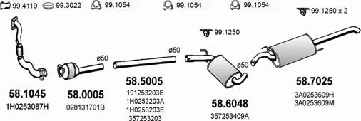 ASSO ART2548 - Sistem de esapament aaoparts.ro