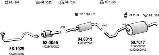 ASSO ART2578 - Sistem de esapament aaoparts.ro