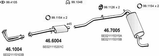 ASSO ART2315 - Sistem de esapament aaoparts.ro