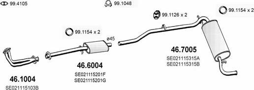 ASSO ART2313 - Sistem de esapament aaoparts.ro