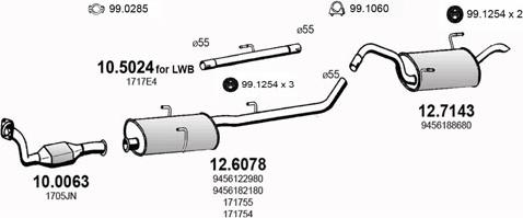 ASSO ART2798 - Sistem de esapament aaoparts.ro