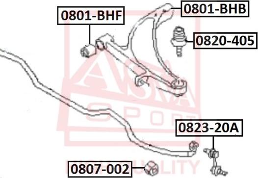 ASVA 0807-002 - Cuzinet, stabilizator aaoparts.ro