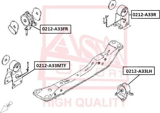 ASVA 0212-A33LH - Suport motor aaoparts.ro