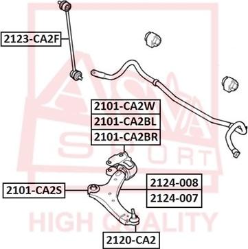 ASVA 2123-CA2F - Brat / bieleta suspensie, stabilizator aaoparts.ro