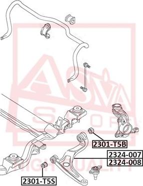ASVA 2324-008 - Brat, suspensie roata aaoparts.ro
