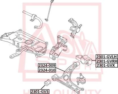 ASVA 2324-010 - Brat, suspensie roata aaoparts.ro