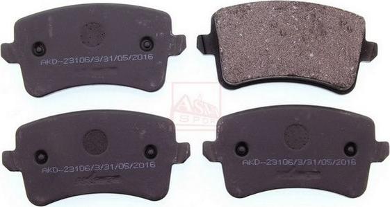 ASVA AKD-23106 - Set placute frana,frana disc aaoparts.ro