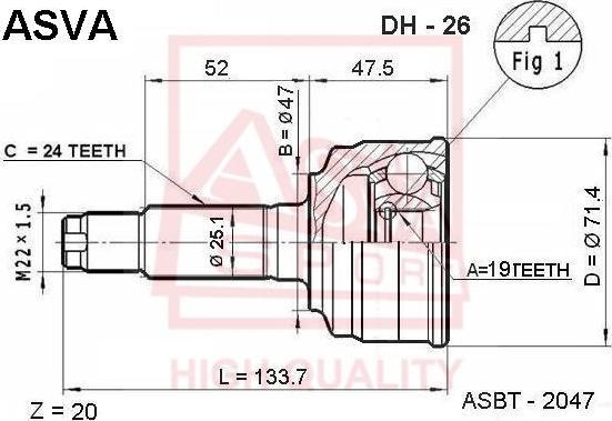 ASVA DH-26 - Set articulatie, planetara aaoparts.ro
