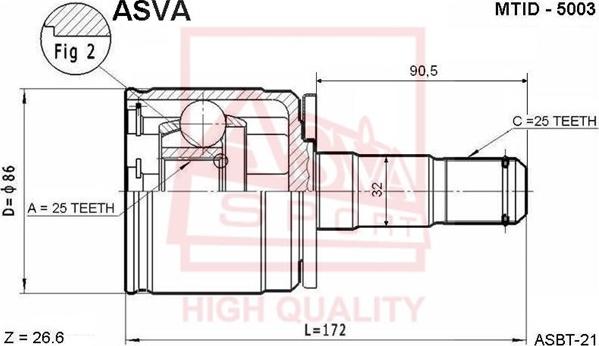 ASVA MTID-5003 - Set articulatie, planetara aaoparts.ro