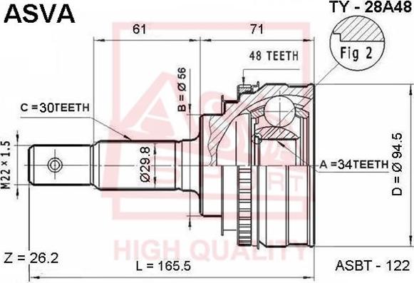 ASVA TY-28A48 - Set articulatie, planetara aaoparts.ro